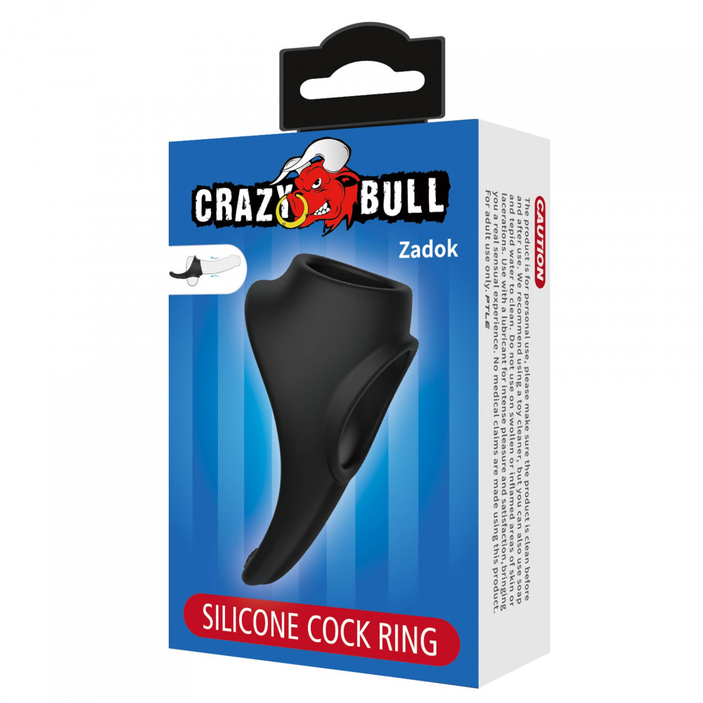  - Ерекційне кільце Crazy Bull - Zadok Silicone Cock Ring, BI-210256 7