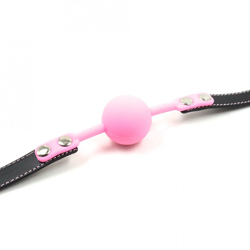 БДСМ игрушки - Кляп силиконовый с замком, розовый 3