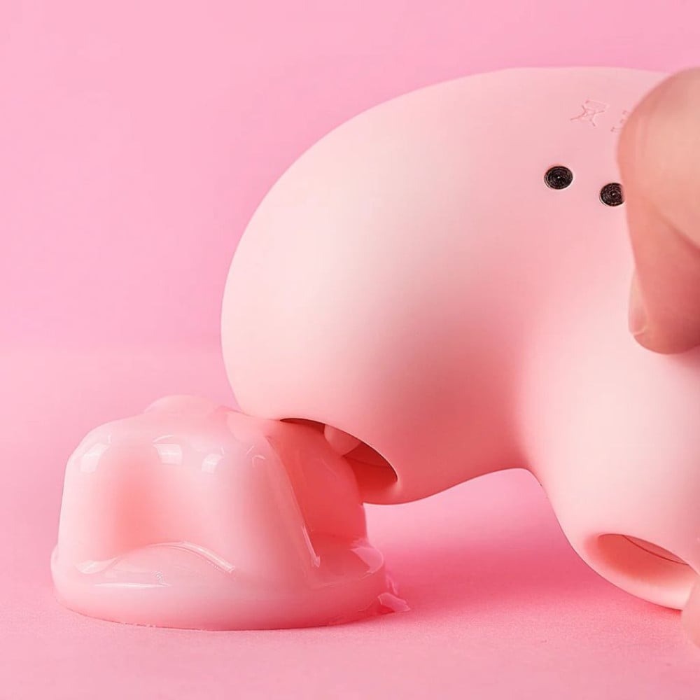 Різне - Кліторальний вакуумний стимулятор з язичком BeYourLover Heart у формі серця, рожевий 7