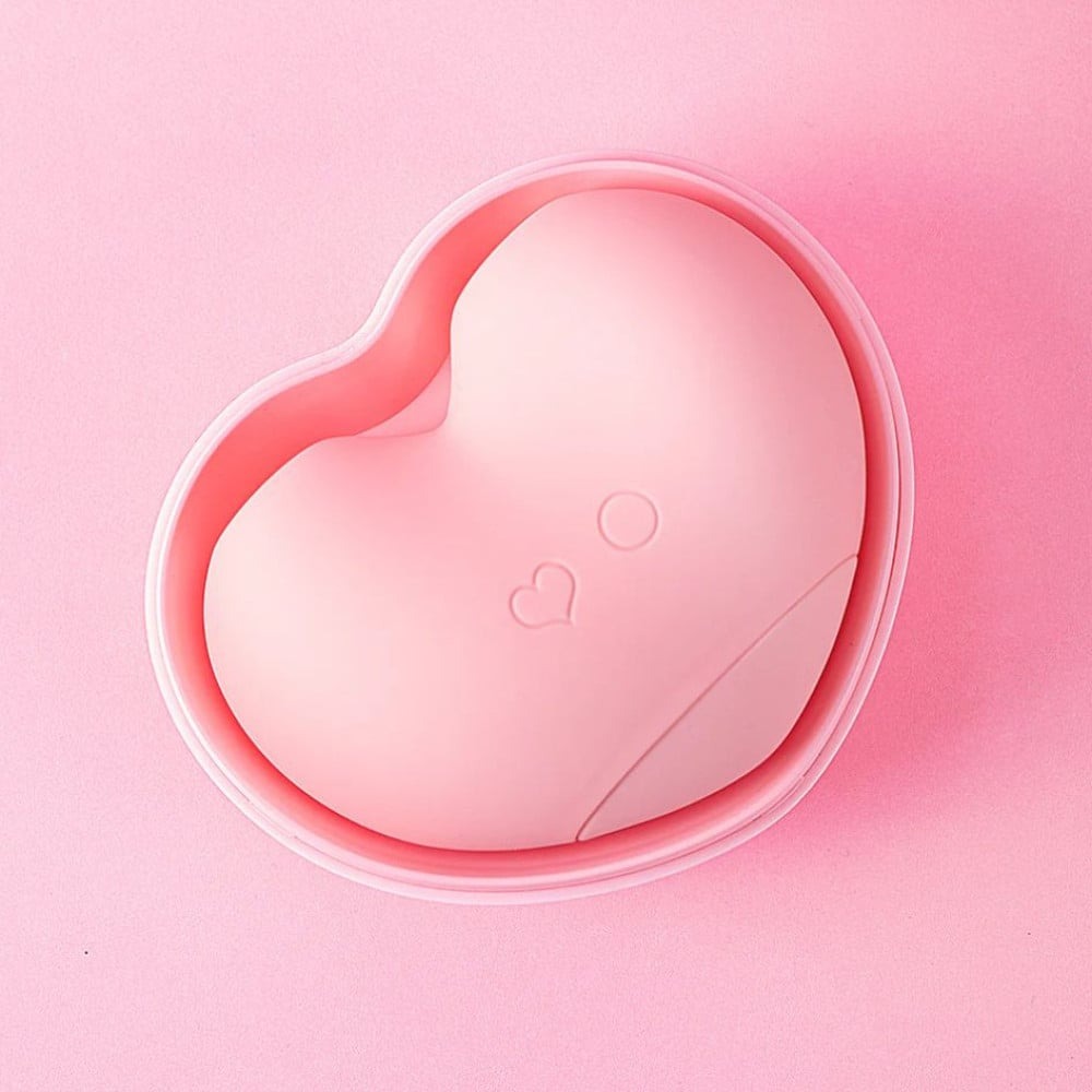 Різне - Кліторальний вакуумний стимулятор з язичком BeYourLover Heart у формі серця, рожевий 5