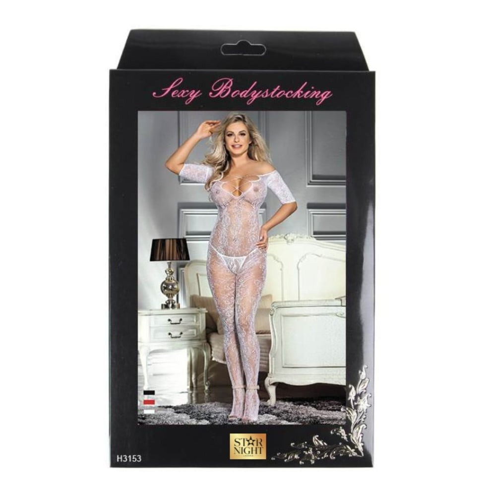 Різне - Комбінезон сітка з візерунком у вигляді троянди та відкритим доступом Star Night чорний XS-M 3