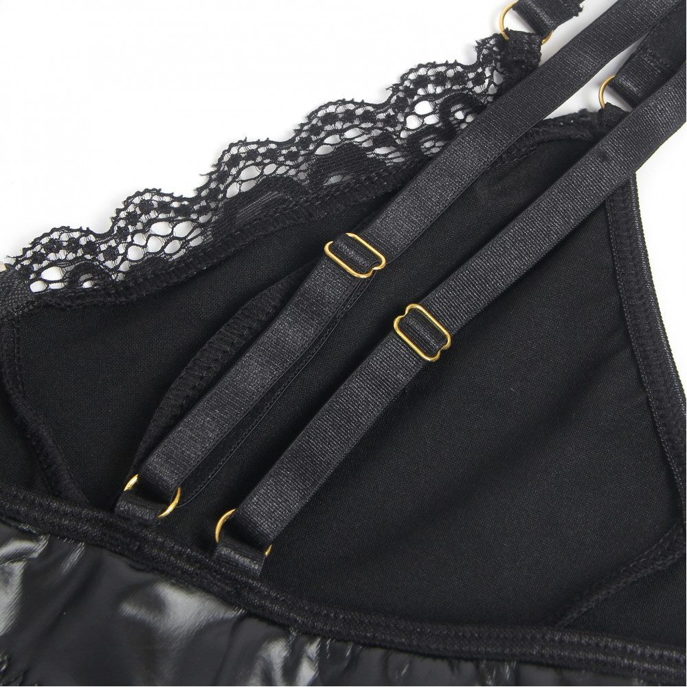 Разное - Корсет с подтяжками и подвязками Star Night на молнии, черный, S 5