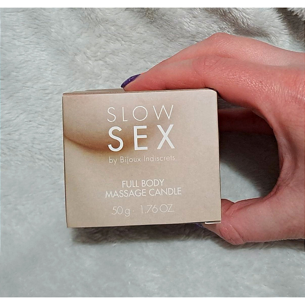 Різне - Масажна свічка з оліями ароматна Bijoux Indiscrets Massage Candle Slow Sex, 50 мл 7