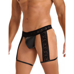 Мужские трусы открытые Star Night с кружевом, черные, M