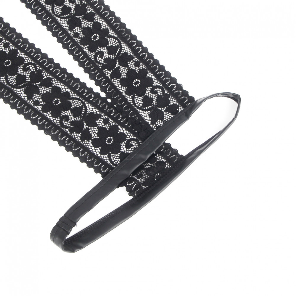 Разное - Мужские трусы открытые Star Night с кружевом, черные, M 7