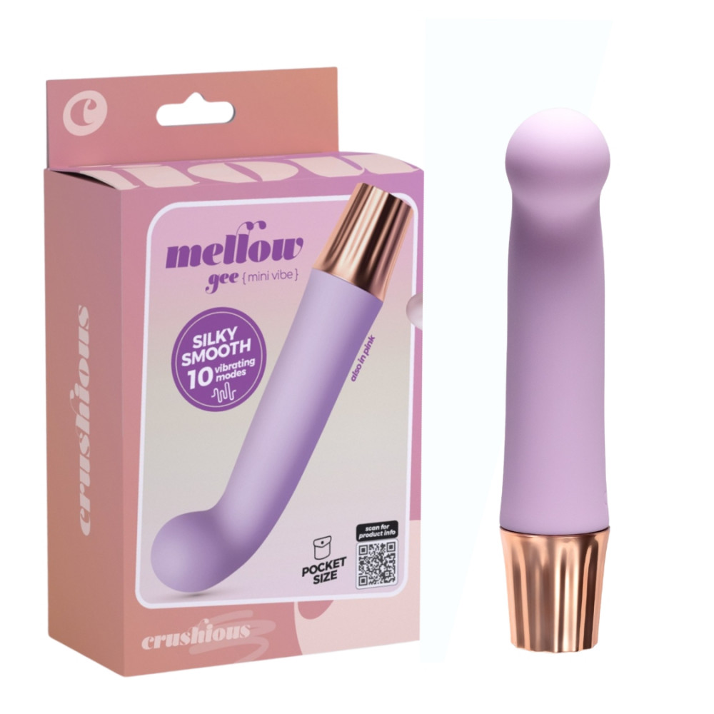 Стимулятор точки G - Міні-вібратор для точки G CRUSHIOUS Mellow Gee, лавандовий, 11,3 х 2,5 см