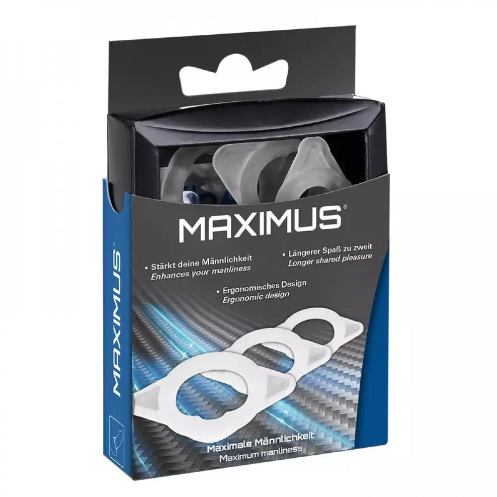 - Набор эрекционных колец Joydivision MAXIMUS XS/S/M из эластичного силикона, прозрачные, 3 шт. 2