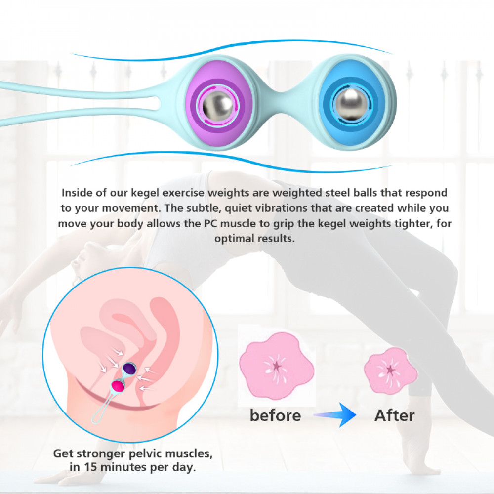 Вагинальные шарики и тренажеры - Набор разноцветных вагинальных виброшариков Every Night Toys с вибрацией и дистанционным пультом 4