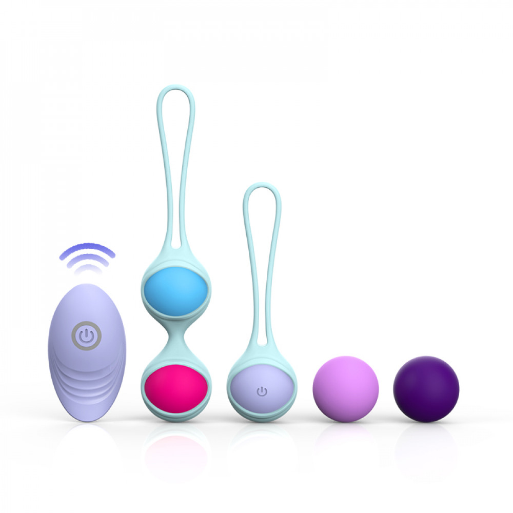 Вагинальные шарики и тренажеры - Набор разноцветных вагинальных виброшариков Every Night Toys с вибрацией и дистанционным пультом