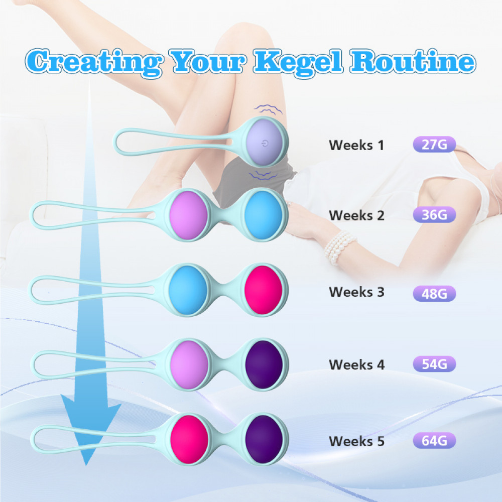 Вагинальные шарики и тренажеры - Набор разноцветных вагинальных виброшариков Every Night Toys с вибрацией и дистанционным пультом 1