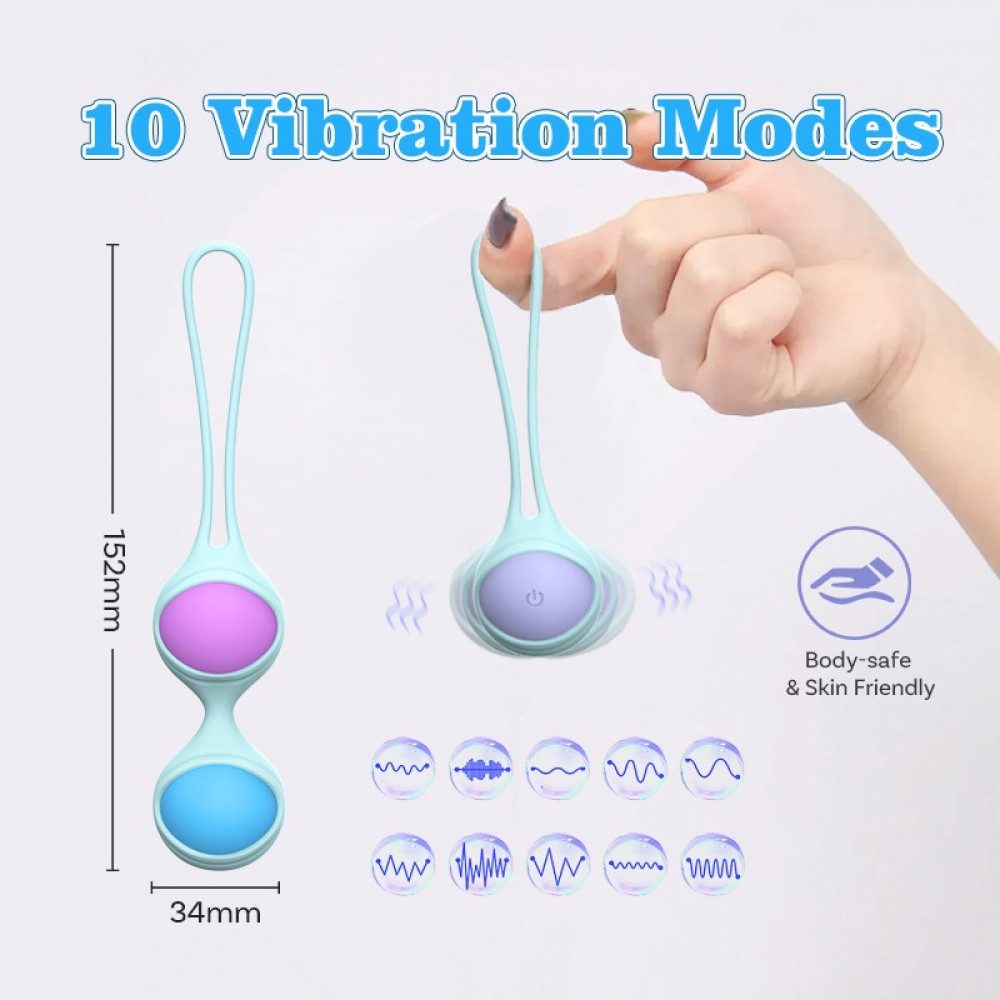 Вагинальные шарики и тренажеры - Набор разноцветных вагинальных виброшариков Every Night Toys с вибрацией и дистанционным пультом 5