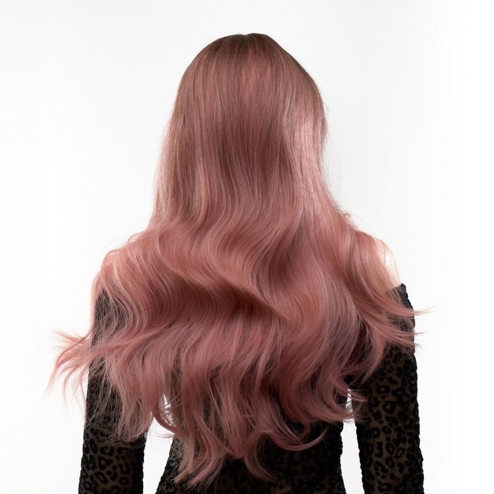  - Перука довга хвиляста з чубчиком Fetish Hair омбре рожевий, 65 см 2