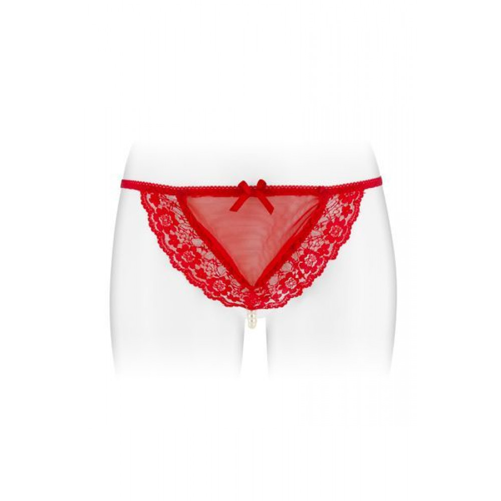 Сексуальные трусики - Трусики-стринги с жемчужной ниткой Fashion Secret KATIA Red