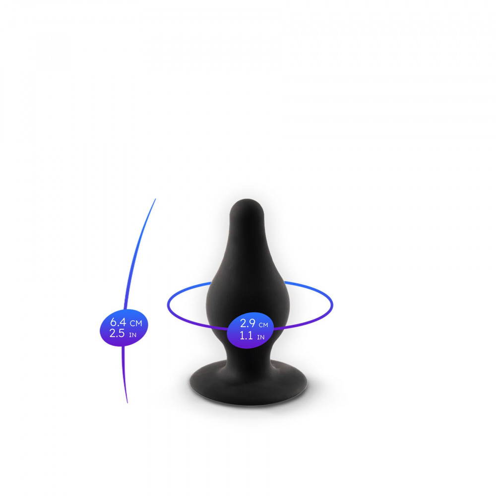 Анальные игрушки без вибрации - Анальная пробка SilexD (Model 2 size XS) двухслойная, силикон+Silexpan, диаметр 2,9 см 2