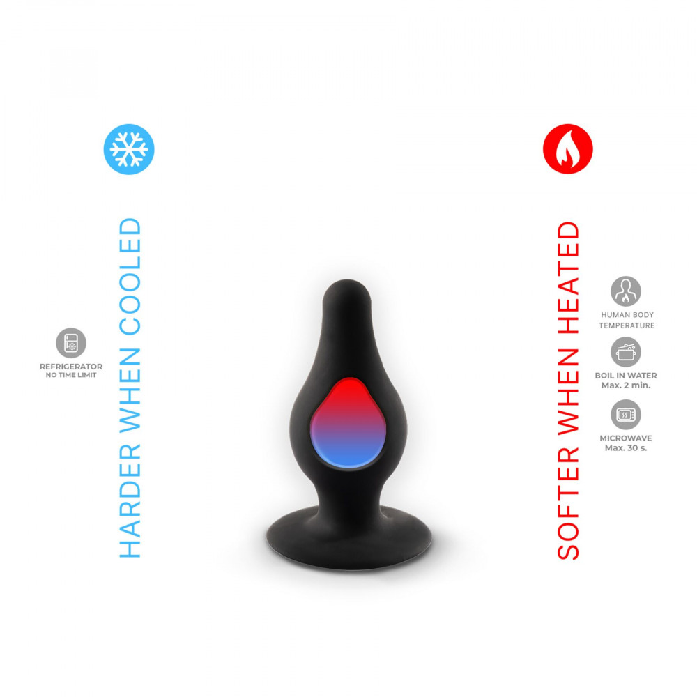 Анальные игрушки без вибрации - Анальная пробка SilexD (Model 2 size XS) двухслойная, силикон+Silexpan, диаметр 2,9 см 1