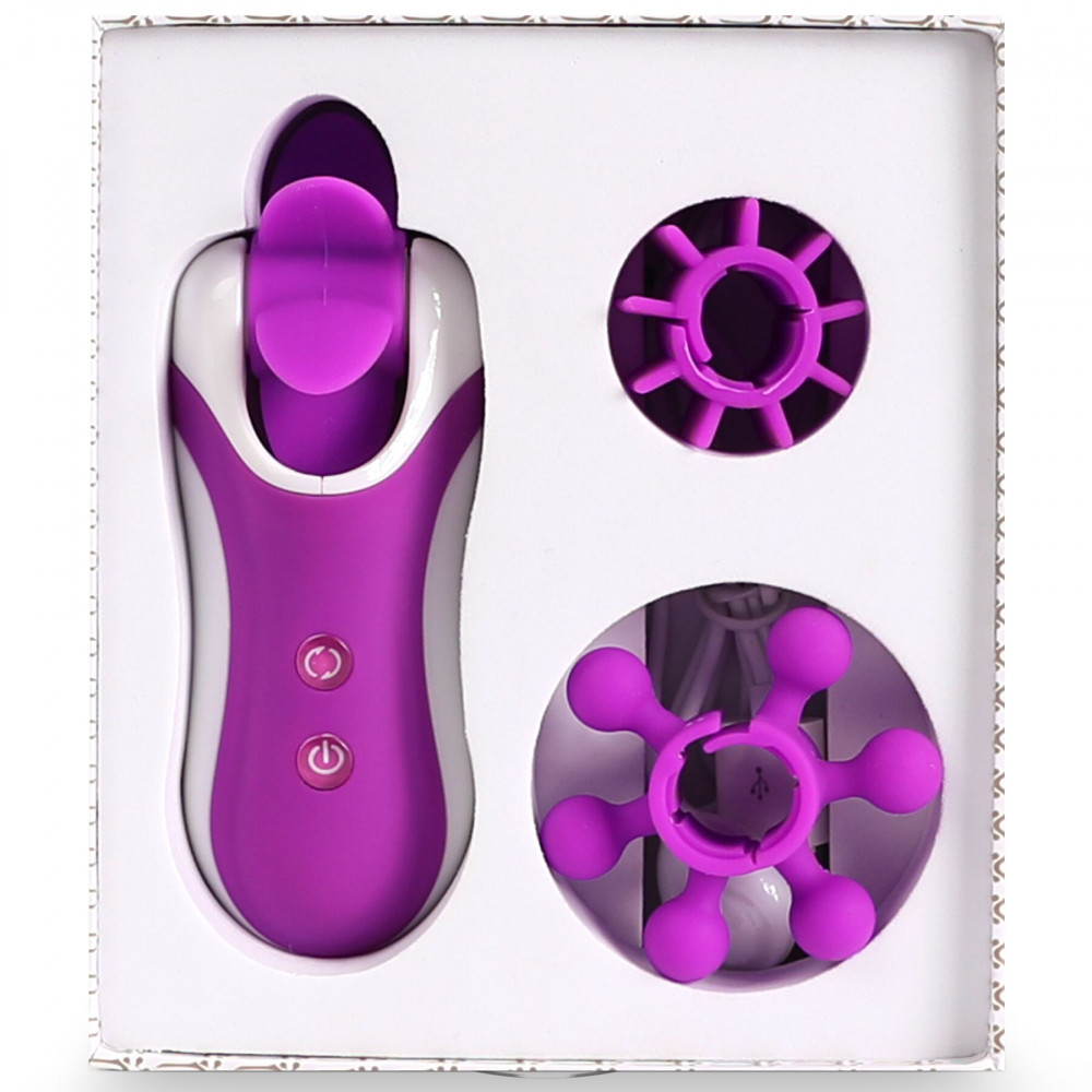 Клиторальный вибратор - Стимулятор с имитацией оральных ласк FeelzToys - Clitella Oral Clitoral Stimulator Purple 3