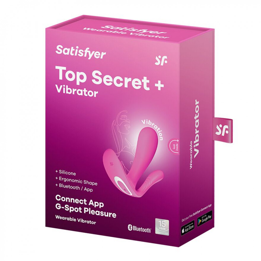 Вибропули и мини-вибраторы - Смарт-вибратор в трусики Satisfyer Top Secret Pink вагинально-клиторальный, 2 мотора 6