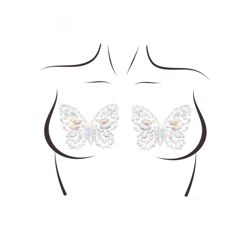 Интимные украшения - Пэстис из кристаллов Leg Avenue Chrysallis nipple sticker