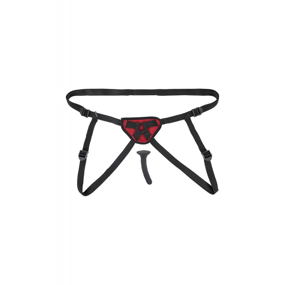 Страпони - Страпон на ременях Sportsheets Saffron жіночий, чорний 1