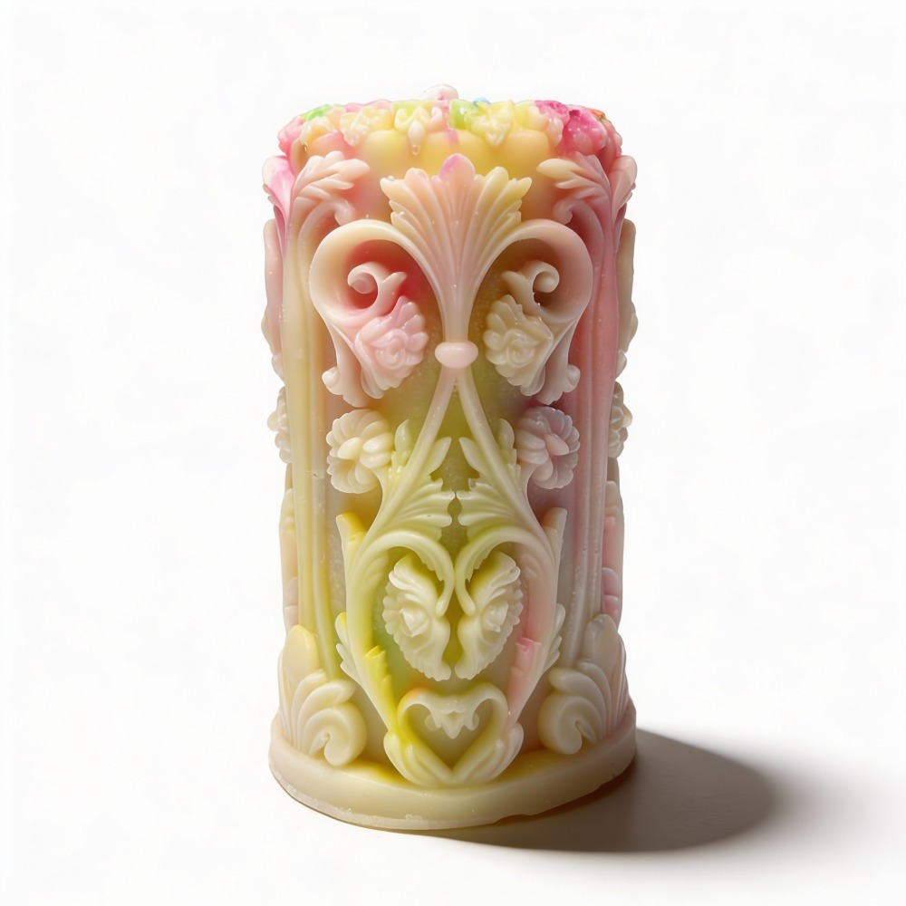  - Свічка низькотемпературна люмінесцентна рельєфна GlowKink VIP-концентрація, різнокольорова, 233 г 3