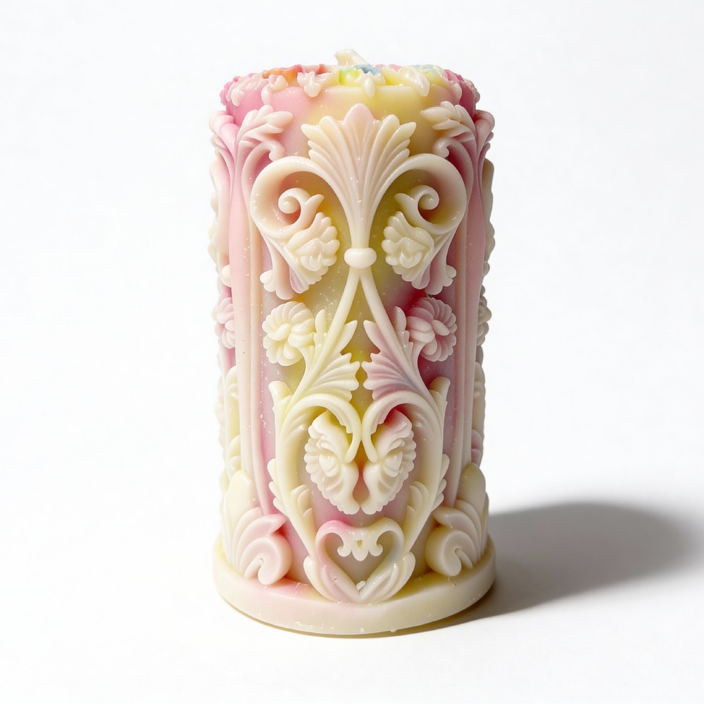  - Свічка низькотемпературна люмінесцентна рельєфна GlowKink VIP-концентрація, різнокольорова, 233 г 1