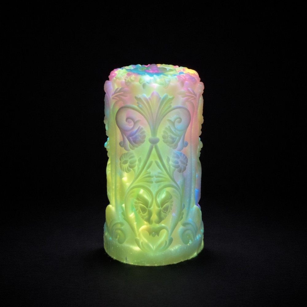  - Свічка низькотемпературна люмінесцентна рельєфна GlowKink VIP-концентрація, різнокольорова, 233 г 2