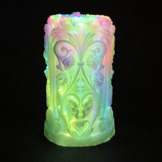 Свічка низькотемпературна люмінесцентна рельєфна GlowKink VIP-концентрація, різнокольорова, 233 г