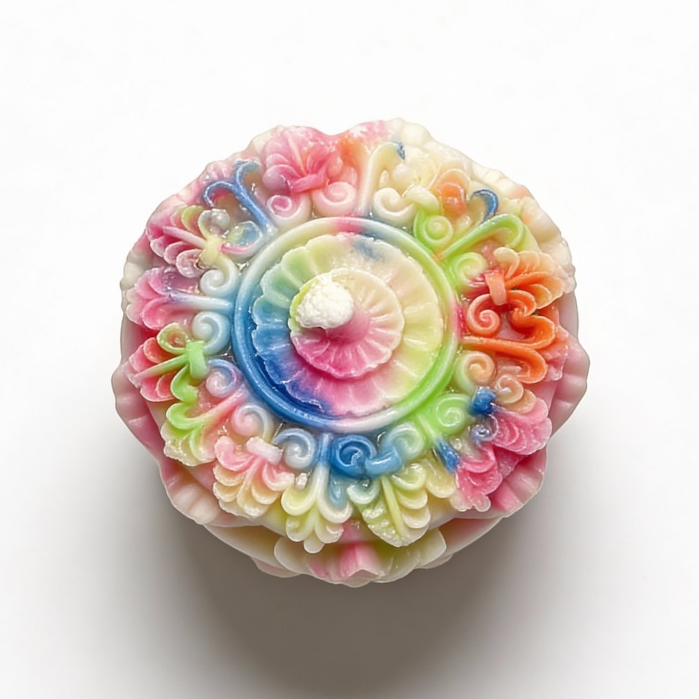  - Свічка низькотемпературна люмінесцентна рельєфна GlowKink VIP-концентрація, різнокольорова, 233 г 8