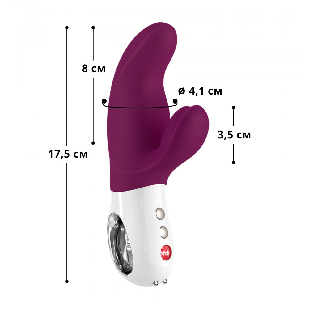 Вибратор-кролик - Вибратор-кролик Fun Factory MISS BI grape/white, 2 независимых мотора, диаметр 4,2 см 1