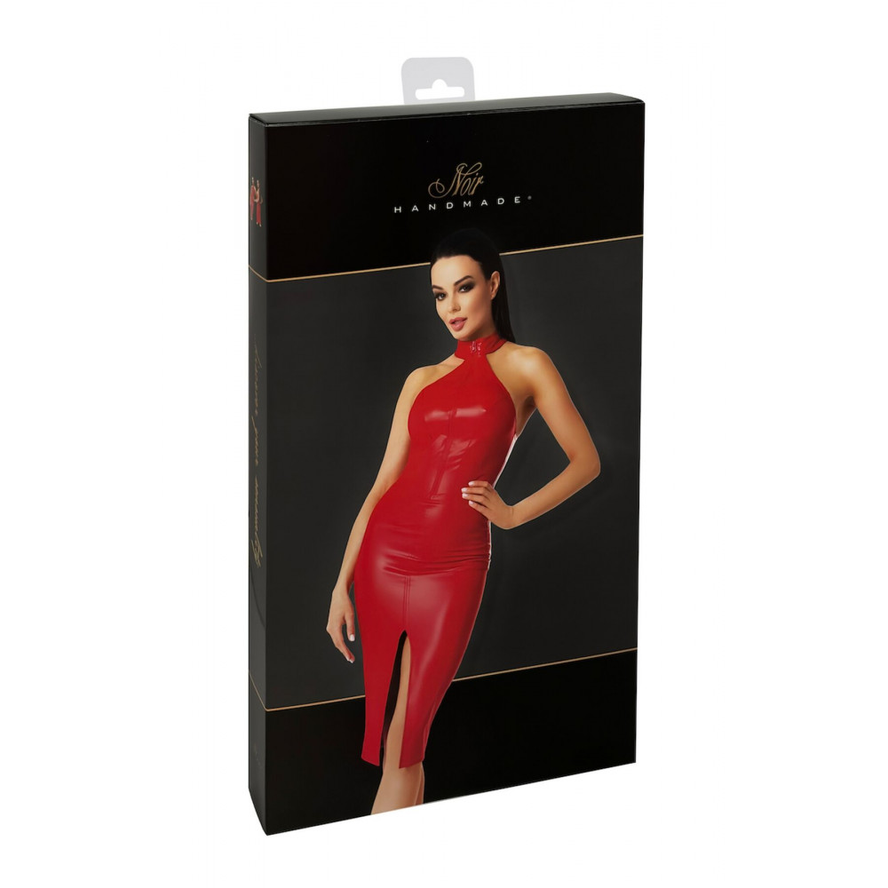 Різне - Сукня Noir Handmade F354 Red powerwetlook dress - XXL 7