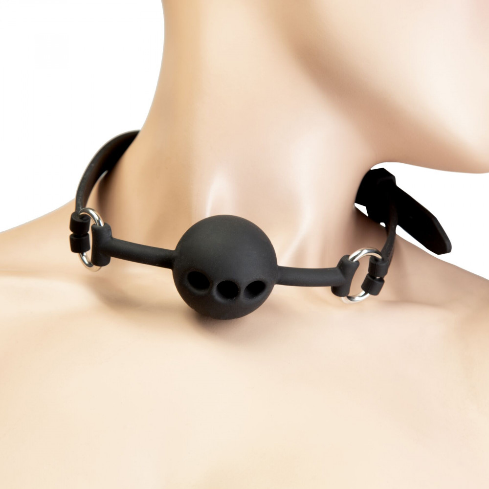 Повязки на глаза, кляпы, зажимы - Кляп Punishment - Silicone Ball Gag – Black