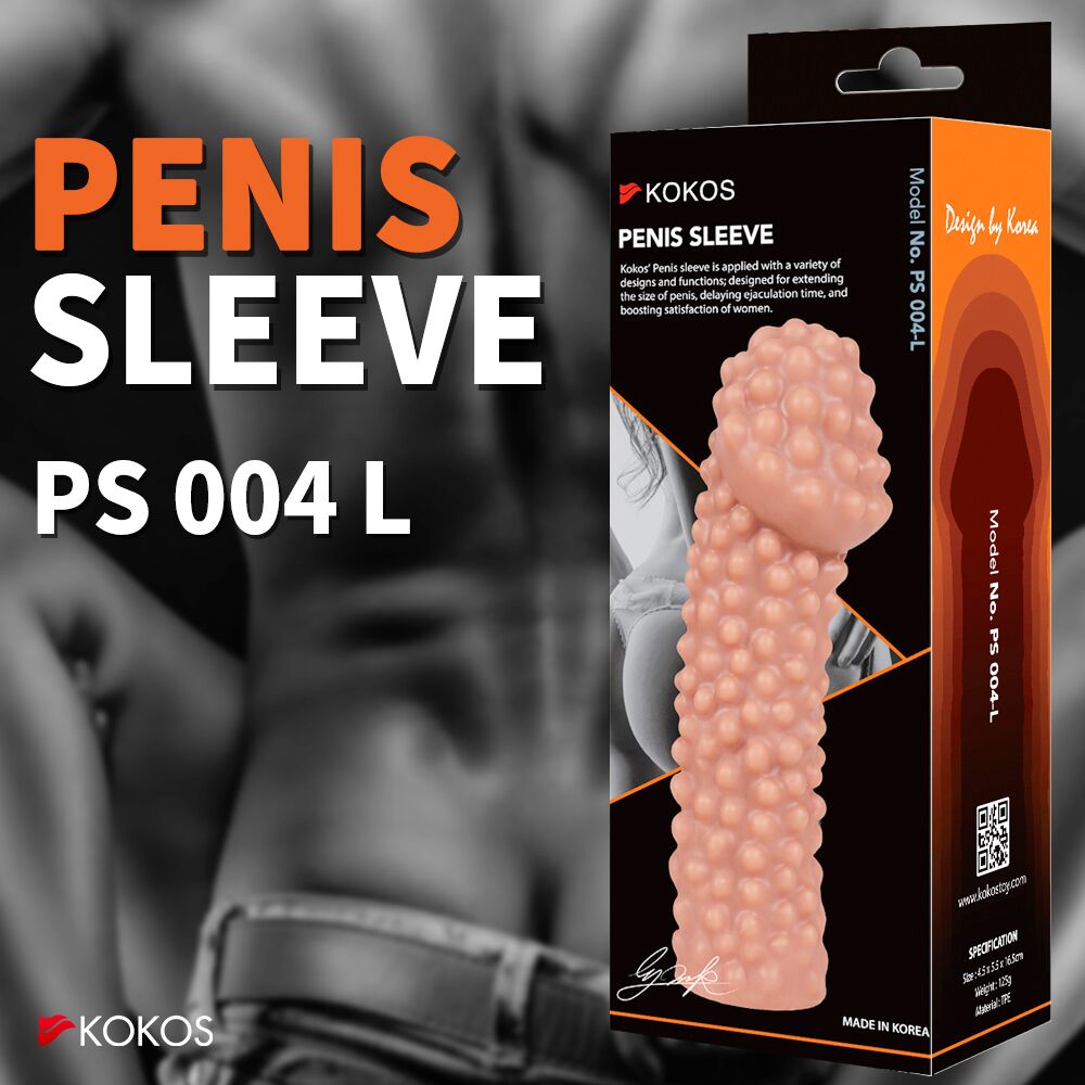 Эрекционные кольца без вибрации - Насадка на член Kokos Penis Sleeve PS 004 L 3