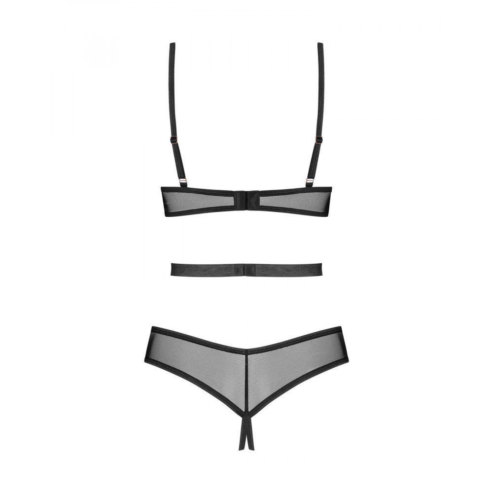 Жіноча еротична білизна - Боді Obsessive Euridia crotchless teddy XL/2XL 4