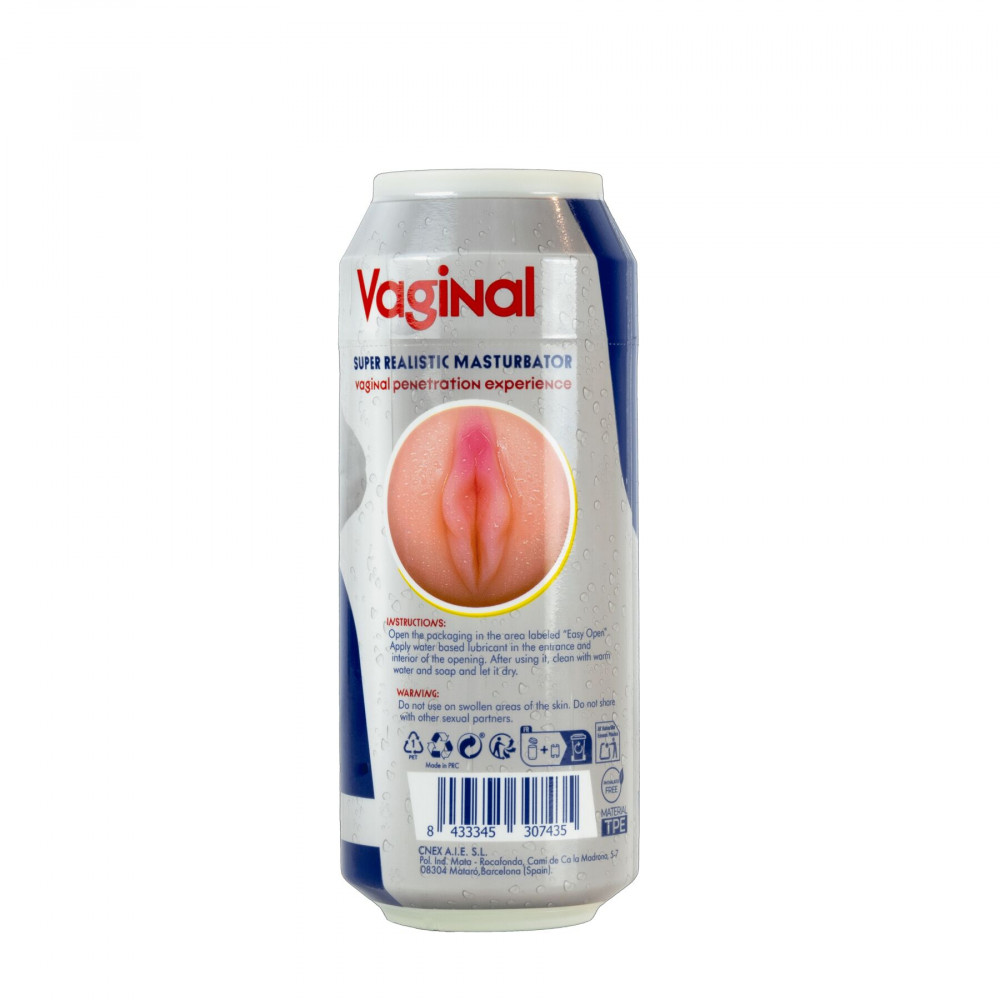 Мастурбаторы без вибрации - Мастурбатор-вагина Alive Red Doll в виде банки энергетика