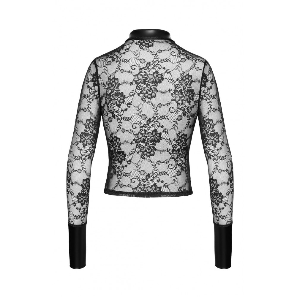 Сексуальні сукні - Блуза Noir Handmade F377 Noirelle Lace Button-up Shirt S 5