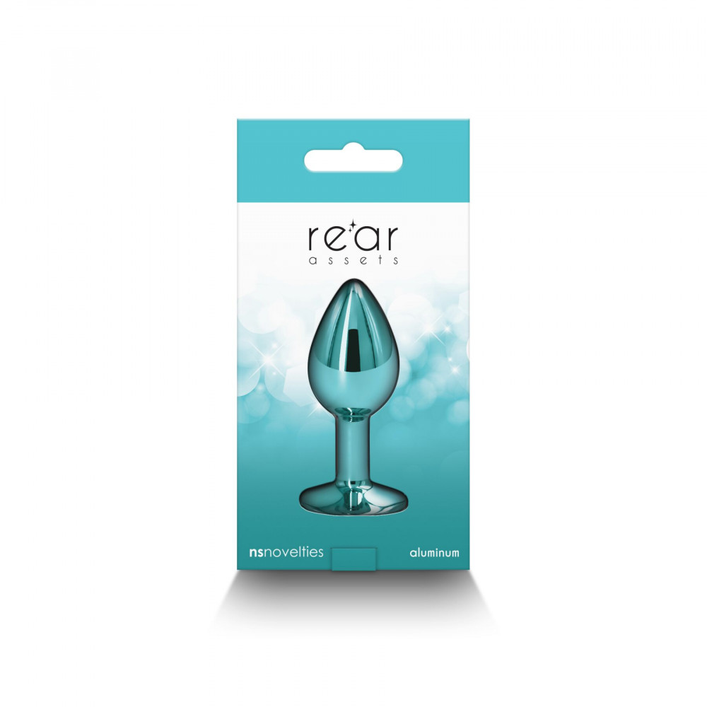 Анальные игрушки без вибрации - Анальная пробка NS Novelties Rear Assets - Small - Teal 3