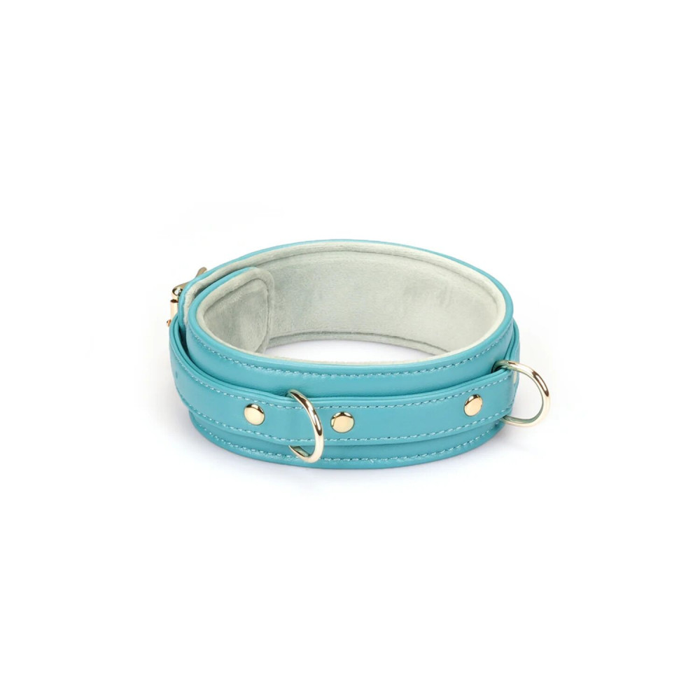 - Нашийник з повідцем Liebe Seele Blue Lamb Leather Collar with Velvet Lining 1