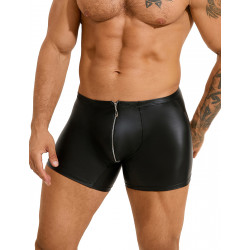 Трусы на молнии, мужские Star Night с имитацией кожи, чёрные, L