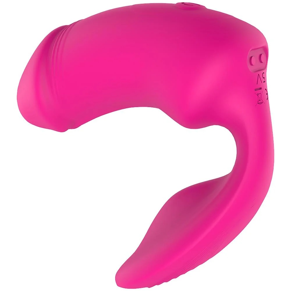 Вибратор-кролик - Вагинально-клиторальный вибратор Dream Toys Essentials с пультом, розовый, 9 × 3 см 10