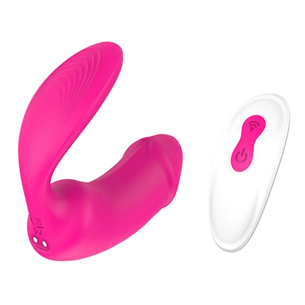 Вибратор-кролик - Вагинально-клиторальный вибратор Dream Toys Essentials с пультом, розовый, 9 × 3 см 16