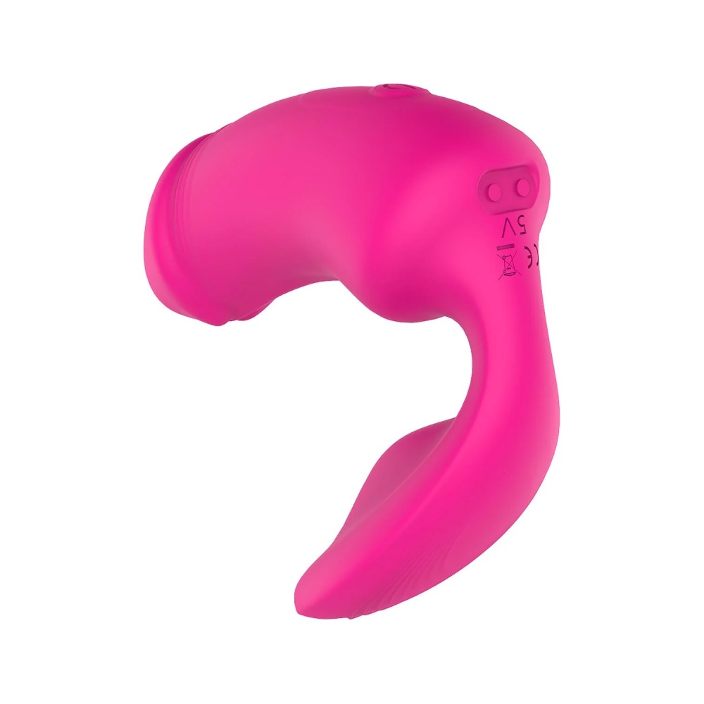 Вибратор-кролик - Вагинально-клиторальный вибратор Dream Toys Essentials с пультом, розовый, 9 × 3 см 8