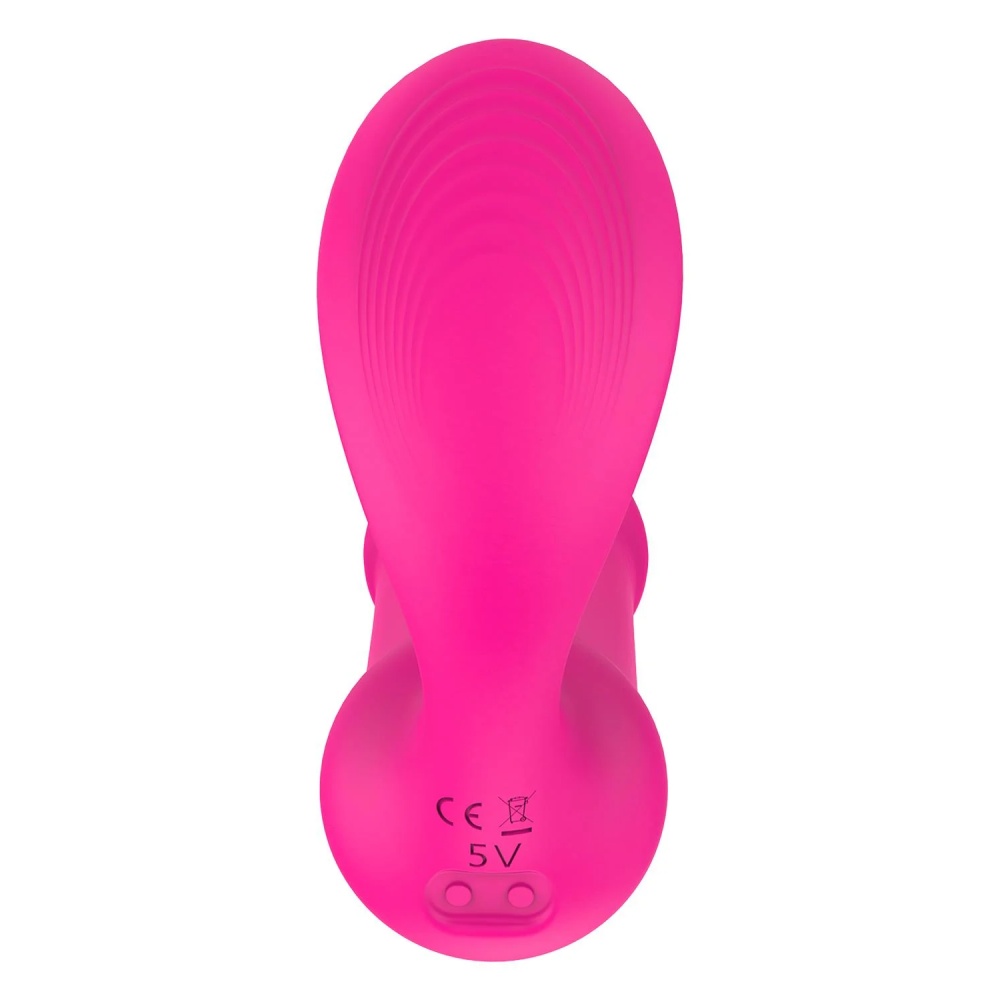 Вибратор-кролик - Вагинально-клиторальный вибратор Dream Toys Essentials с пультом, розовый, 9 × 3 см 3