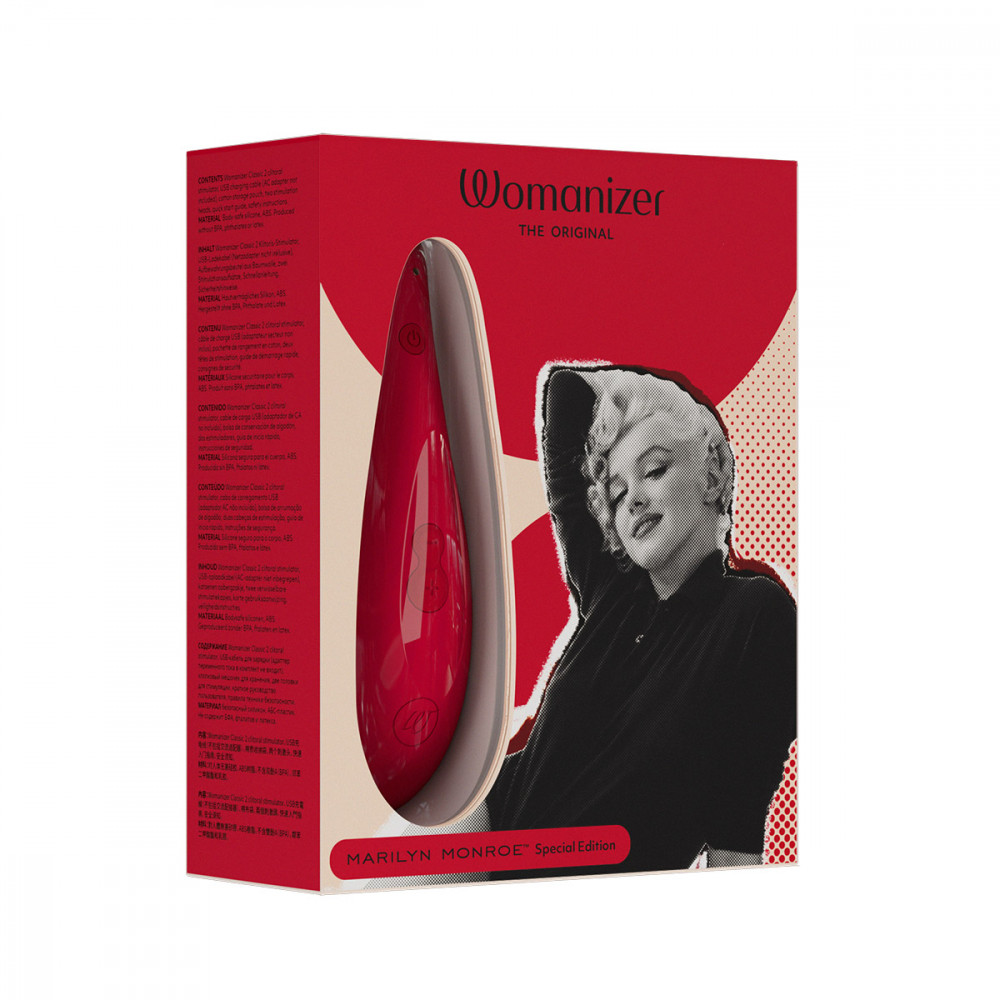 Вибраторы вакуумные - Вакуумный стимулятор клитора Womanizer Marilyn Monroe Vivid Red 22