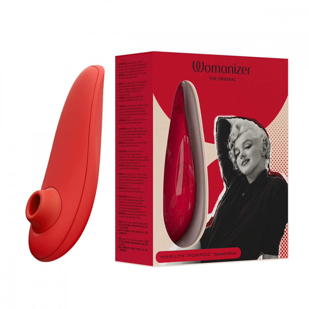 Вибраторы вакуумные - Вакуумный стимулятор клитора Womanizer Marilyn Monroe Vivid Red