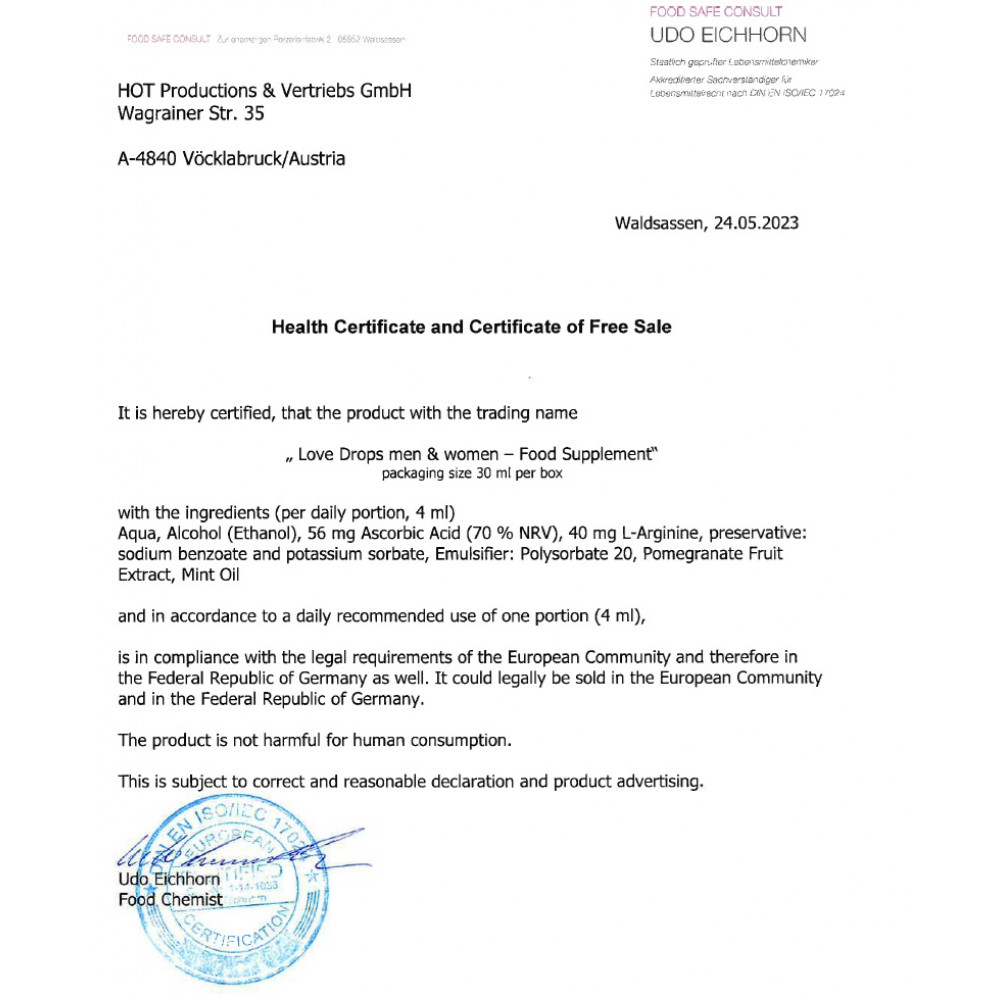 Збуджувальні препарати - Збуджуючі краплі для двох ERO Love Drops, 30 мл 2