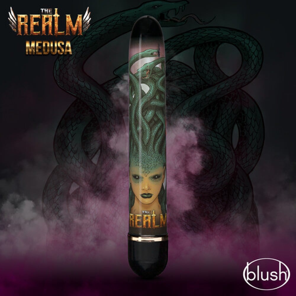 - Вибратор Дамский пальчик Blush The Realm Medusa черно-зеленый 2