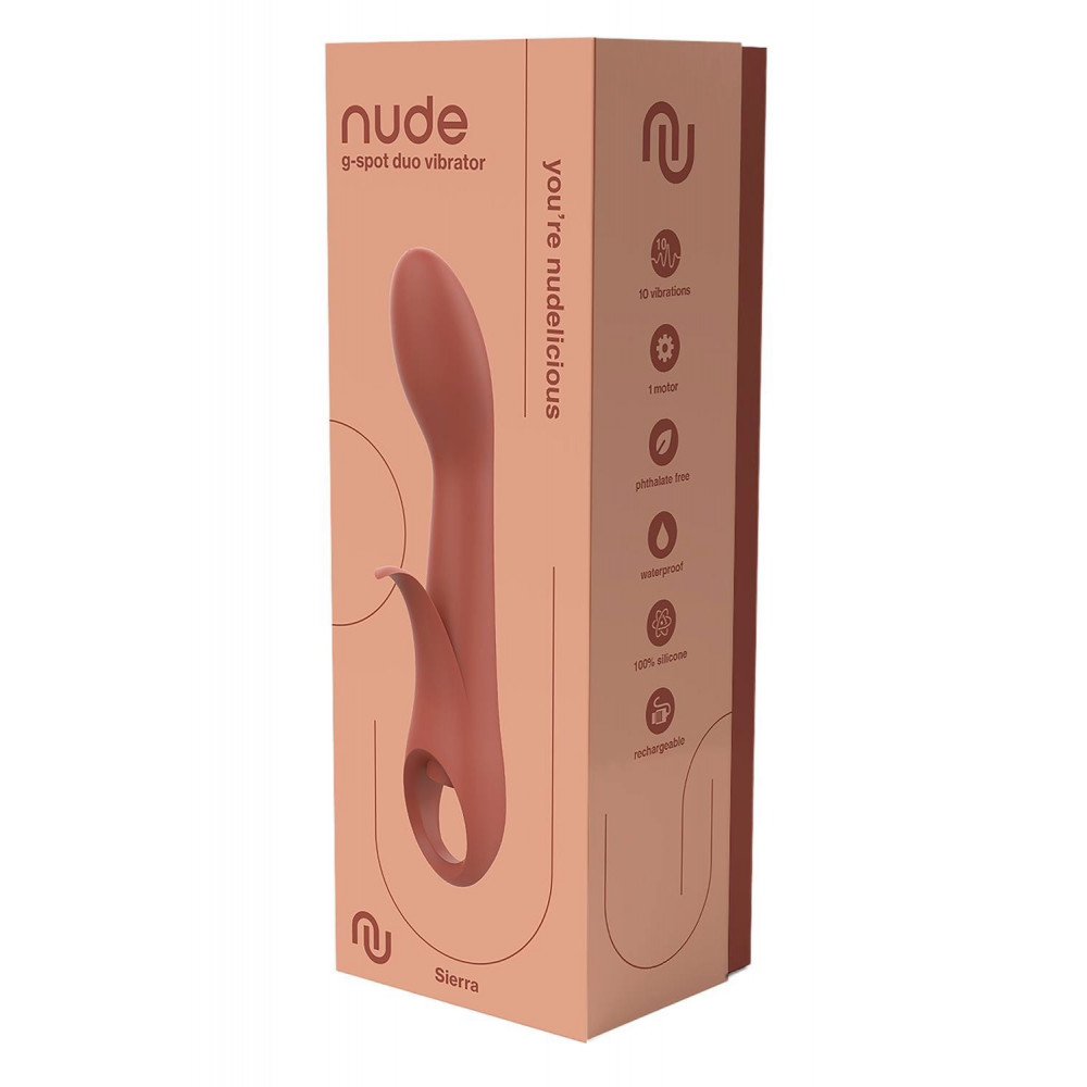  - Вибратор Dream Toys Nude Sierra для точки G, коричневый 4