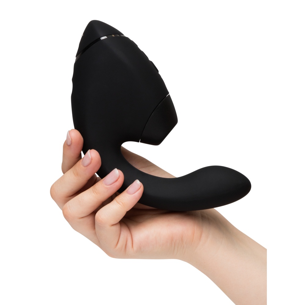 Вакуумний вібратор - Вібратор-стимулятор вакуумний Womanizer Next Duo Black для точки G, чорний 38