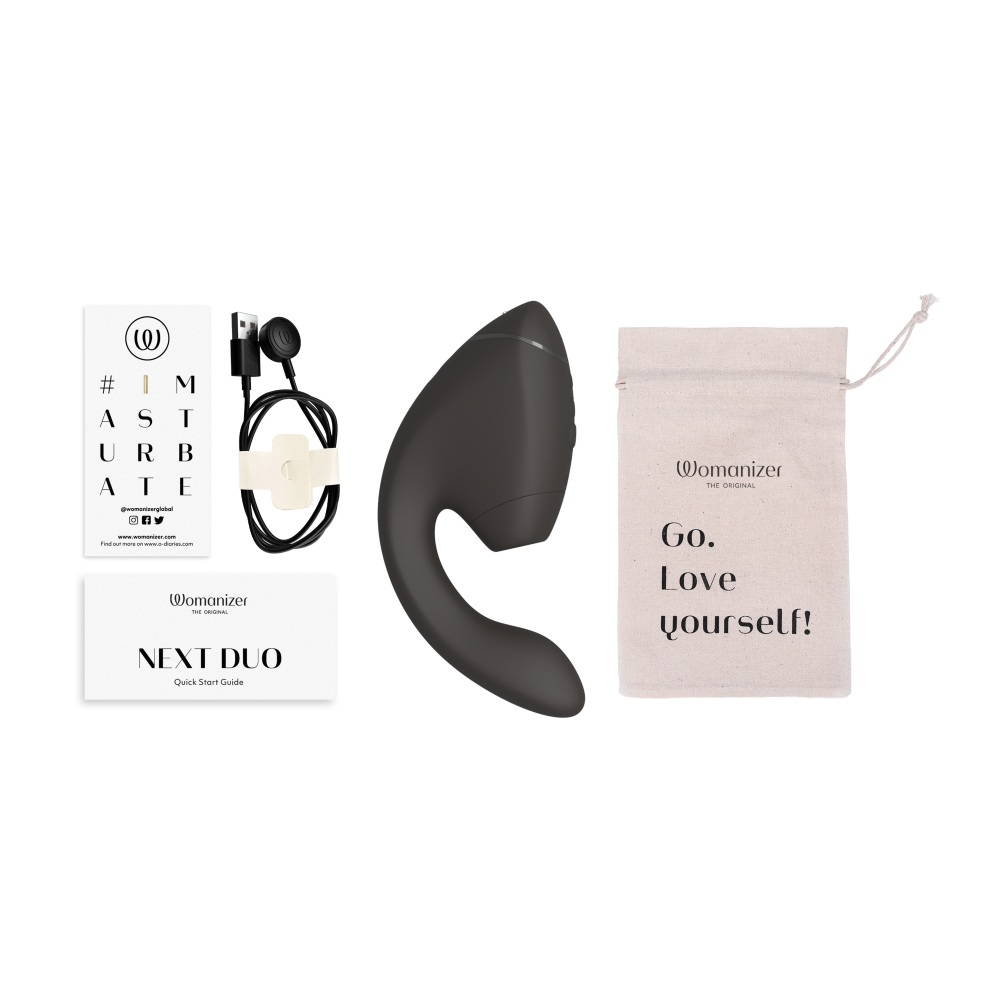 Вакуумний вібратор - Вібратор-стимулятор вакуумний Womanizer Next Duo Black для точки G, чорний 13