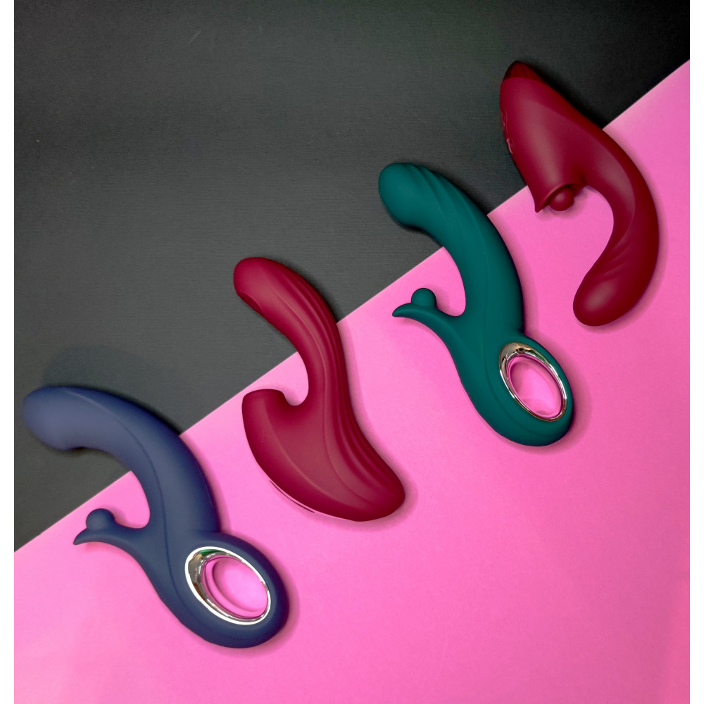 Разное - Вибратор три в одном Chisa Kissen Tide с фрикциями и клиторальной стимуляцией, 17.8 см х 8 см 7